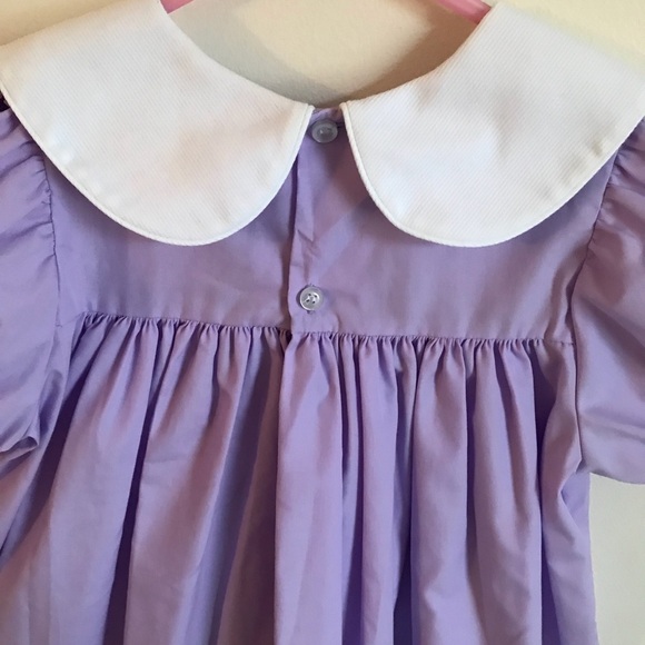 Vintage Custom Round Collar Appliqué Dress - Picture 3 of 4